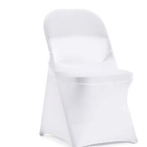 White Spandex chair covers, pack of 20 chair covers, white